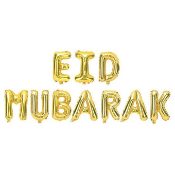 Eid Mubarak Phrase Foil Balloons