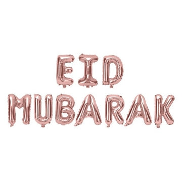 Eid Mubarak Phrase Foil Balloons