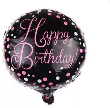 Happy Birthday Round Foil Balloon 18 In.