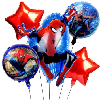 Spider Man Balloon Bouquet 5 Pcs Set