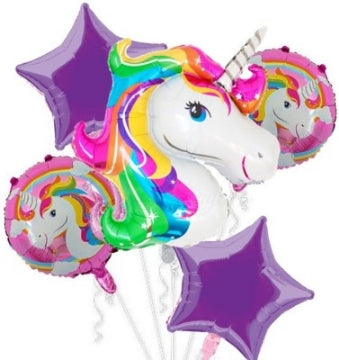 Unicorn Balloon Bouquet 5 Pcs Set