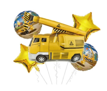 Construction Balloon Bouquet 5 Pcs Set