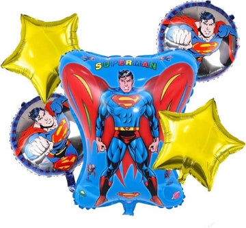 Superman Balloon Bouquet 5 Pcs Set