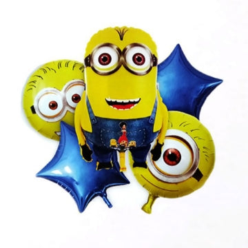 Minions Balloon Bouquet 5 Pcs Set