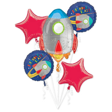 Blast Off Balloon Bouquet 5Pcs Set