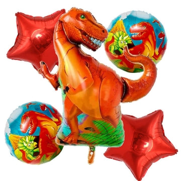 Dinosaur Balloon Bouquet 5 Pcs Set