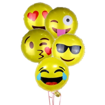 Smiley Character Balloon Bouquet 5 Pcs Set