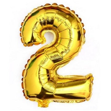 Golden Number Foil Balloon