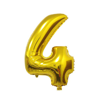 Golden Number Foil Balloon