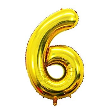 Golden Number Foil Balloon