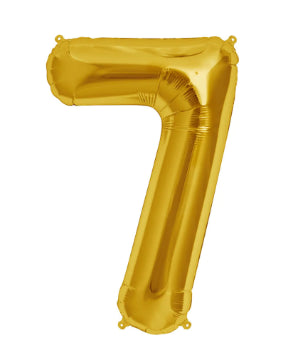 Golden Number Foil Balloon