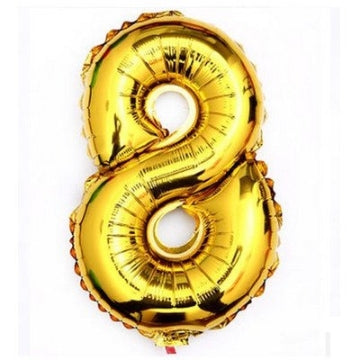 Golden Number Foil Balloon