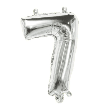 Silver Number Foil Balloon