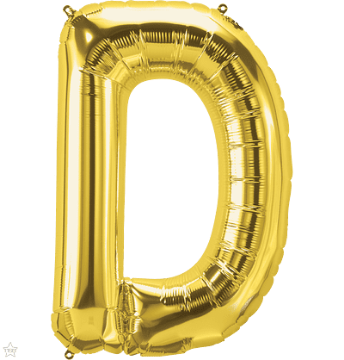 Golden Letter Shape Foil Balloons