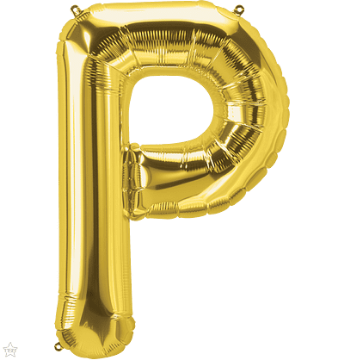 Golden Letter Shape Foil Balloons