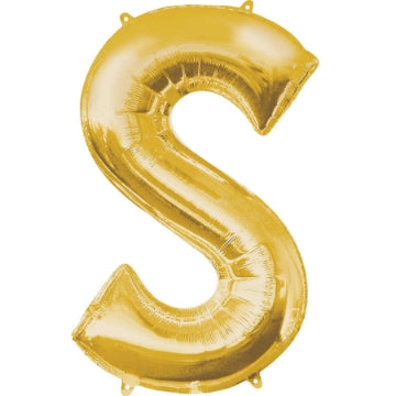 Golden Letter Shape Foil Balloons