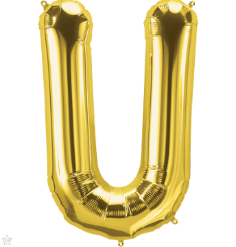 Golden Letter Shape Foil Balloons