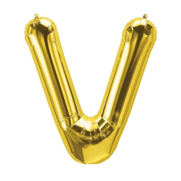 Golden Letter Shape Foil Balloons