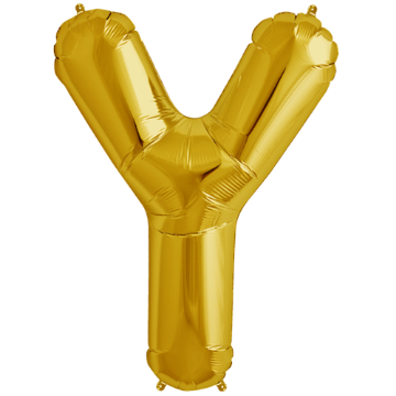 Golden Letter Shape Foil Balloons