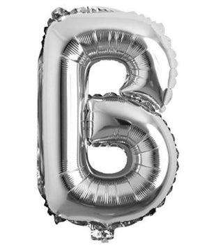 Silver Letter Shape Foil Balloons