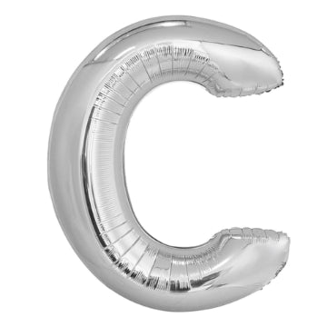 Silver Letter Shape Foil Balloons