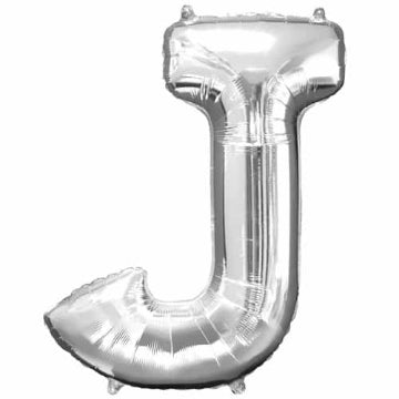 Silver Letter Shape Foil Balloons