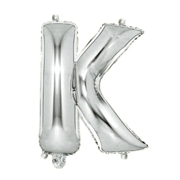 Silver Letter Shape Foil Balloons