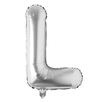 Silver Letter Shape Foil Balloons