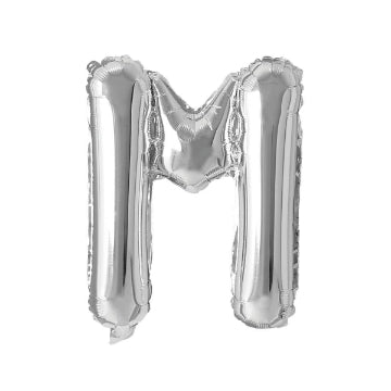 Silver Letter Shape Foil Balloons