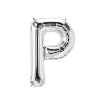 Silver Letter Shape Foil Balloons