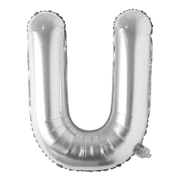 Silver Letter Shape Foil Balloons