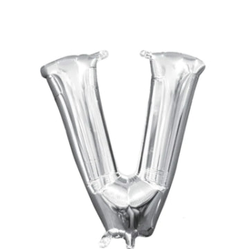 Silver Letter Shape Foil Balloons