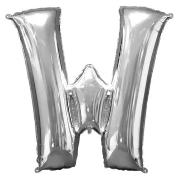 Silver Letter Shape Foil Balloons