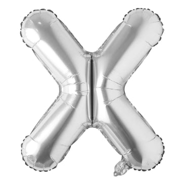 Silver Letter Shape Foil Balloons