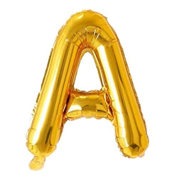 Golden Letter Shape Foil Balloons