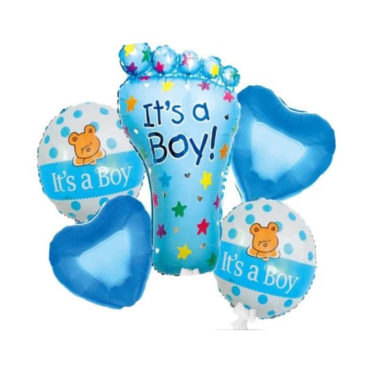 Its A Boy Balloon Bouquet 5pcs