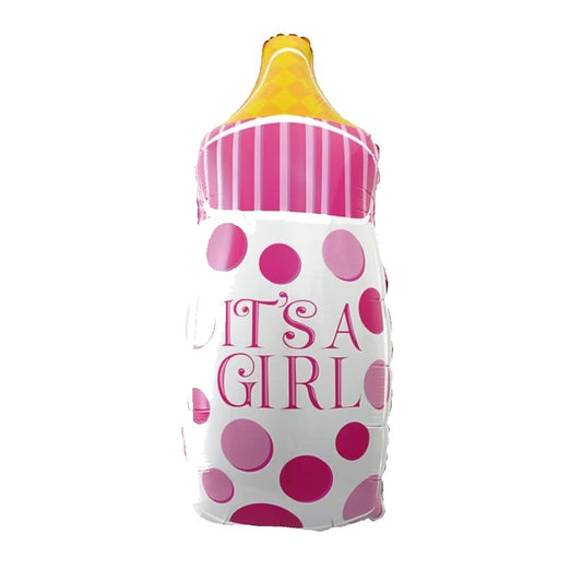 Its A Girl Baby Bottle Foil Balloon