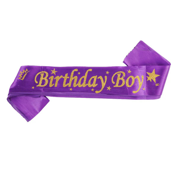 Birthday Boy Glitter Sash