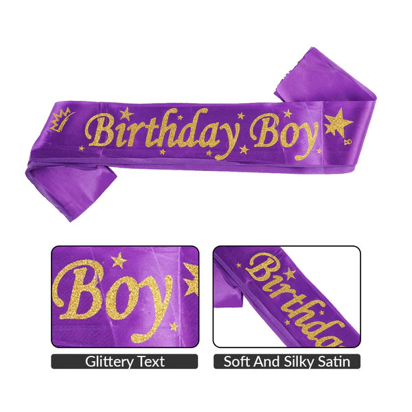 Birthday Boy Glitter Sash