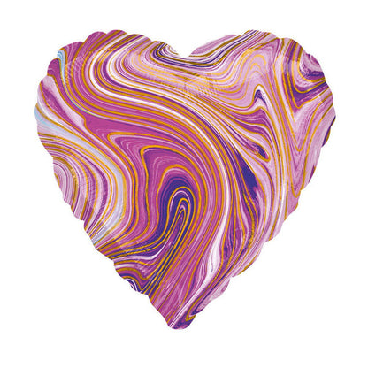 Marble Heart Foil 18" Balloon